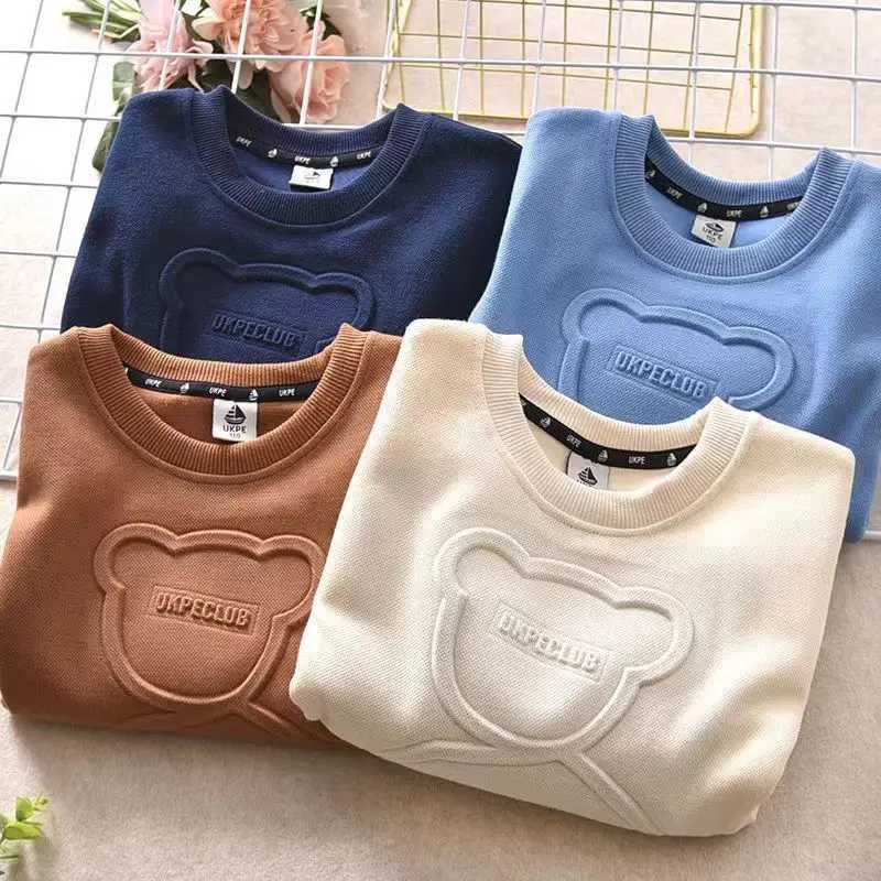 Autumn Steel Print Letter Sweatshirt Boys Clothes Teenagers Long Sleeve Pullovers Girls Kids TShirts Cotton Sports Casual TopsT251030