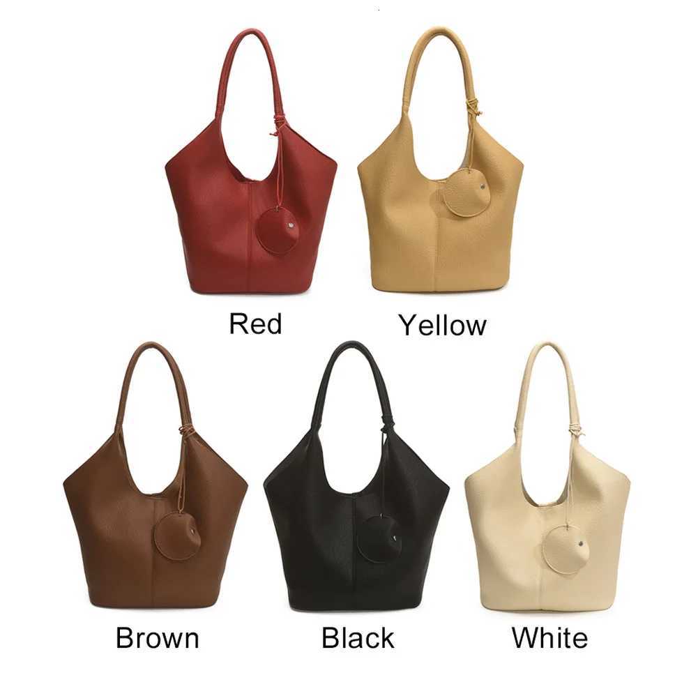 Designer bag PU Leather AllMah Shoder Bag Lychee Pattern Elegant Tote Bag Solid Color Casual Armpit Bag Cmute Bag with Mahing Cluh Y251029