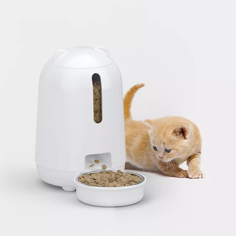 Auto Feeding Cat Food Dispenser Support OEM Pet Feeder with Desiccant Box Lock Fresh