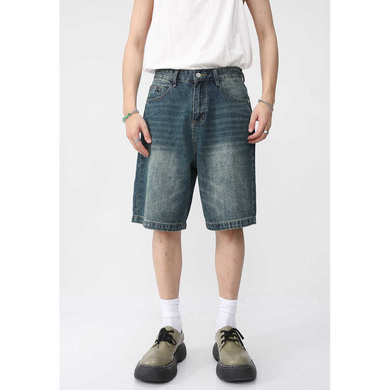 Men's Jeans Man Wear | Summer New Loose Edition Made Old Denim Shorts Capris