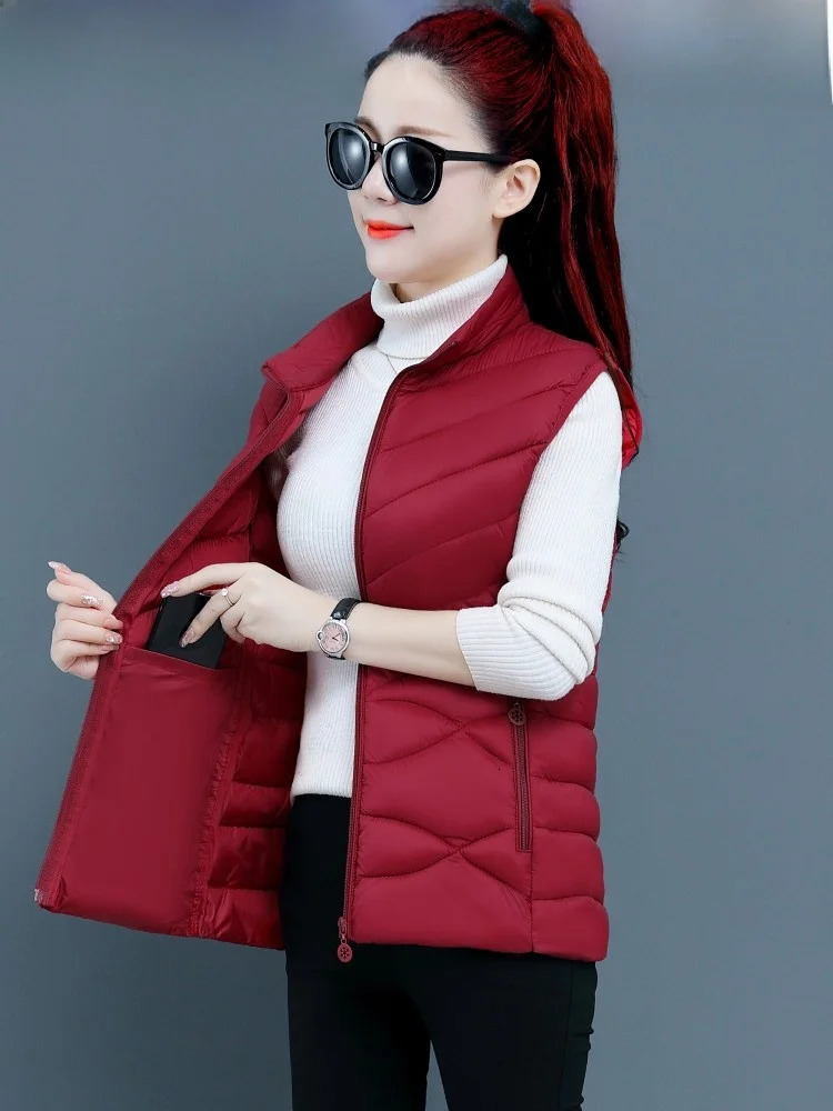 2025 Womens down Cotton Vest ort Thiened Winter Outerwear WarmthFriendly Slim Fit Coat Zipper ket Polyester Fiber 251024