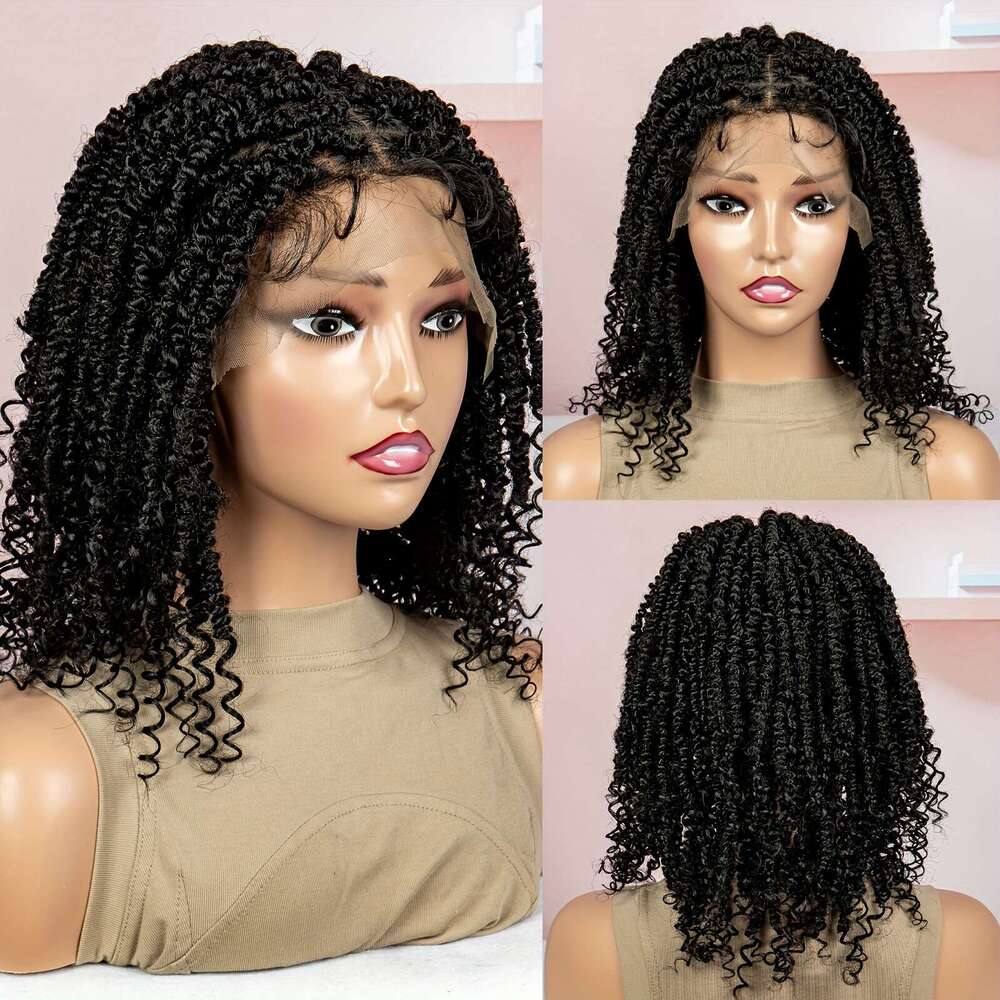 9*6 Lace Wig Synthetic Braids Wigs For Women Heat Resistant Hair Replacement Wigs, 14Inch, Daily Wear