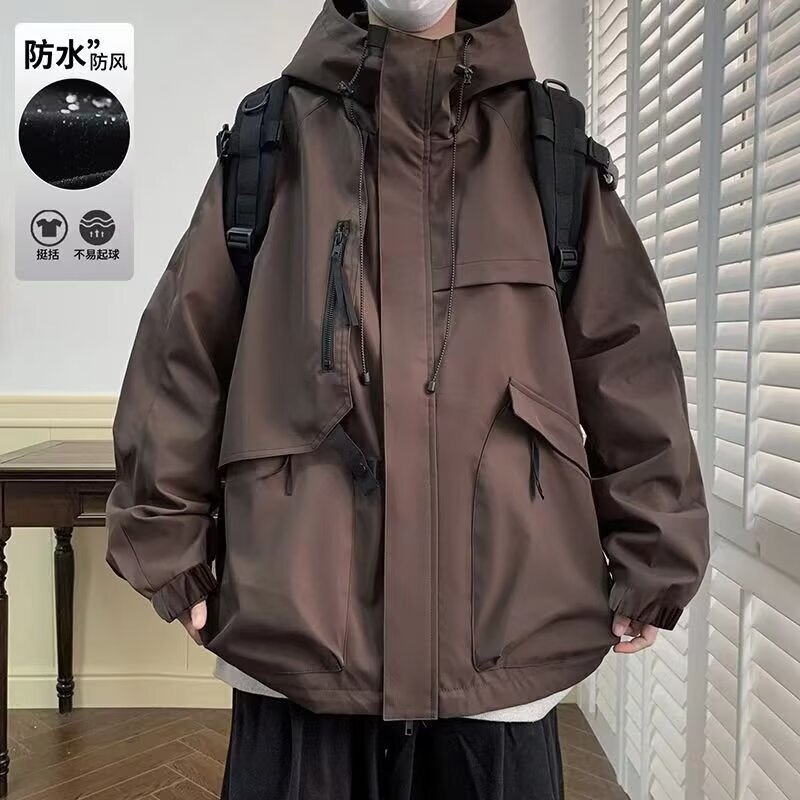 Windproof Jacket For Men Spring And Autumn Mountain Style Outdoor Cool American Designer Coat Style Trendy Brand Functional Wind Mountaineering Workwe
