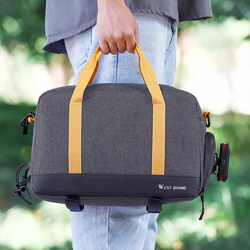 WEST BIKING Bike Trunk Bag 83L Large Capacity MTB Road Bike Luggage Bag Waterproof Outdoor Travel Carrier Handbag Cycling Bag H251029