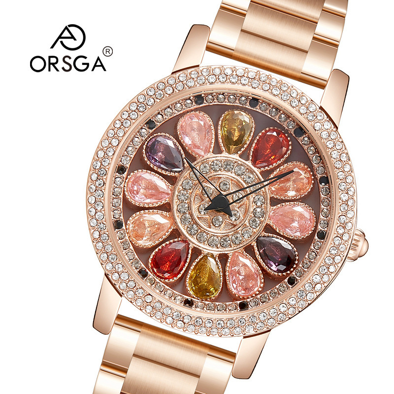 Designer Watch Women's Watch With Colorful Diamonds And Starry Sky Design, Light Luxury Fashion Live Luxury Quartz Watch