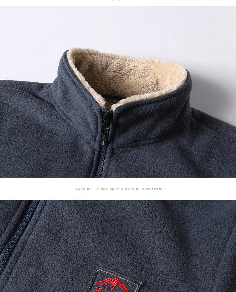 Cardigan jacket plush thickened sweatshirt standup collar autumn and winter fleece warm fashion slim versatile top 251029