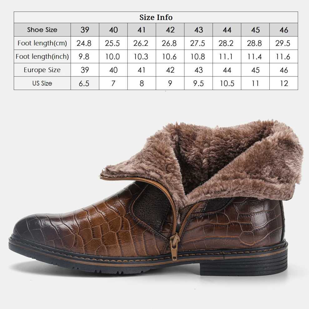 Winter Boots For Men Warm Fashion Leather Snow boots Comfortable Men Winter Shoes Z251029