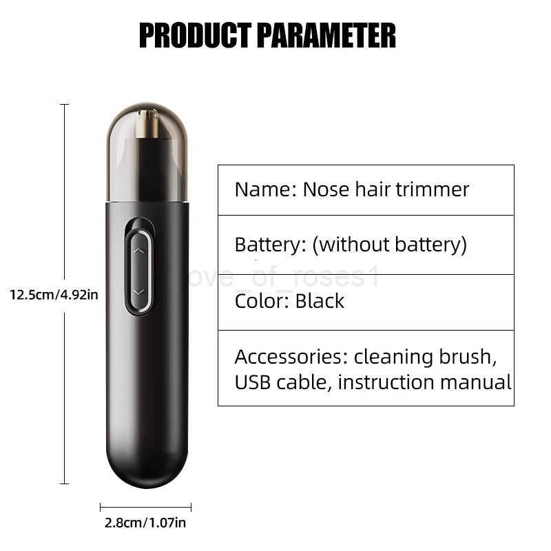 Electric nose hair trimmer is simple atmospheric and easy to store suitable for carrying around during travel Z251030