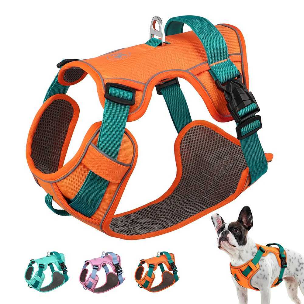 Mesh Breathable Dog Harness Nylon Reflective Dog Harnesses Vest Durable Pet Training Vest Adjustable for Small Medium Large Dogs J251129