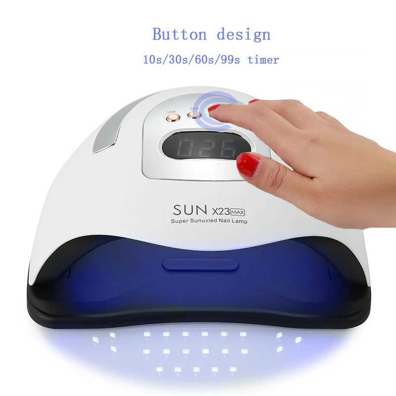 X23MAX 81LEDs UV LED Nail Lamp For Drying Gel Nail Polish Professional Nail Dryer Light With 10306099s Timer Auto Sensor L251030