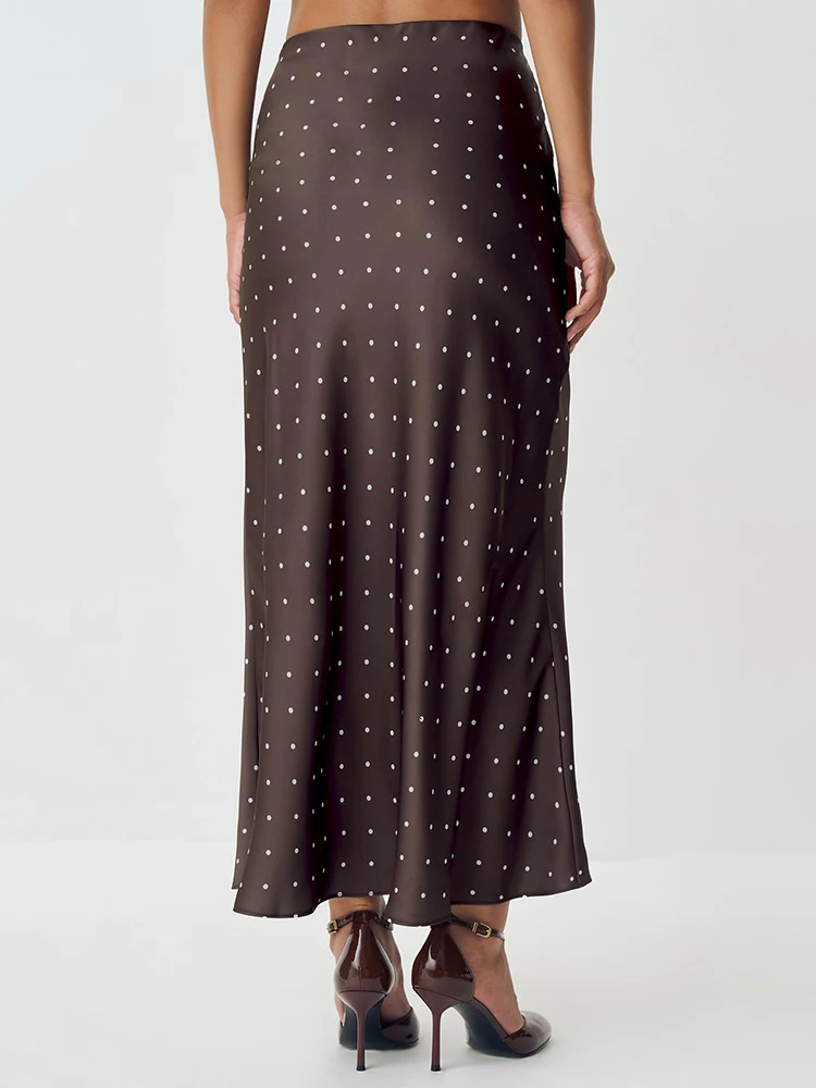 Blifanbo Polka Dot High Waist Midi Skirt For Women Stain Slim Elegant Bodycon Midi Skirt Autumn fashion Female Skirt Streetwear 251028