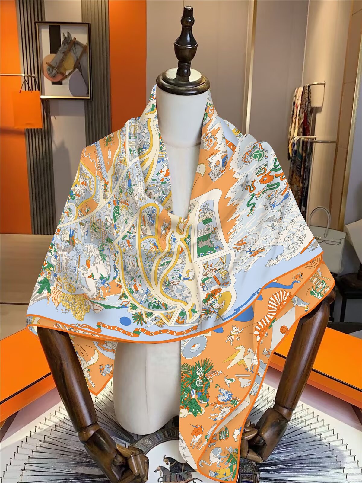 Velvet Square Scarf For Travel Cold Weather Use And Outfit Enhancement