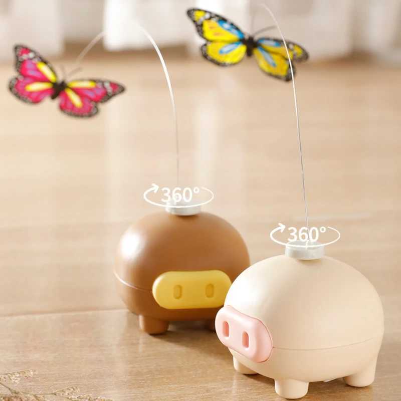 Cat Teaser Toy Interactive Automatic Rolling Ball Cats Toy Butterfly Tail Smart Pet Electric Kitten Toy Cat Accessories S251029