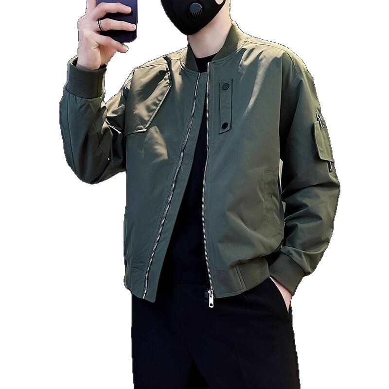 Men's Workwear Jacket Spring Autumn Loose Solid Color Baseball Designer Jacket Jacket American Style High-end Casual Coat Trendy