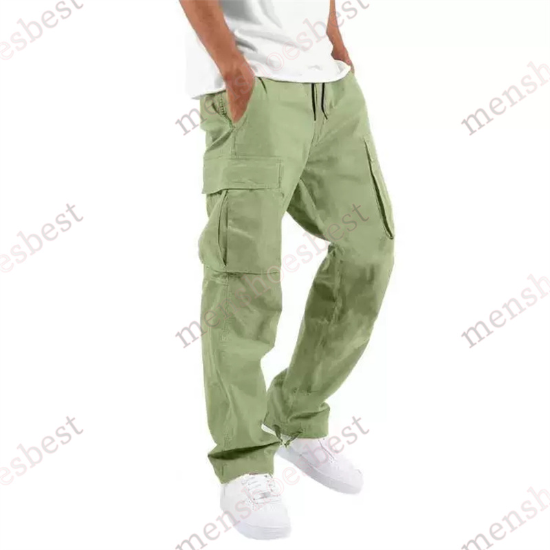New Solid-color Cargo Pants Mens Plus-size Casual pants Versatile high arcade style long pants Men Loose straight-leg tapered pants