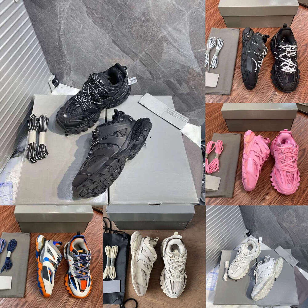 Track LED Casual Light 3 3.0 Shoes 7.5 7.0 Runner Men Women Grey Blue Gomma Leather Beige Black Pink Nylon Printed Platform for Trainers Sneakers top