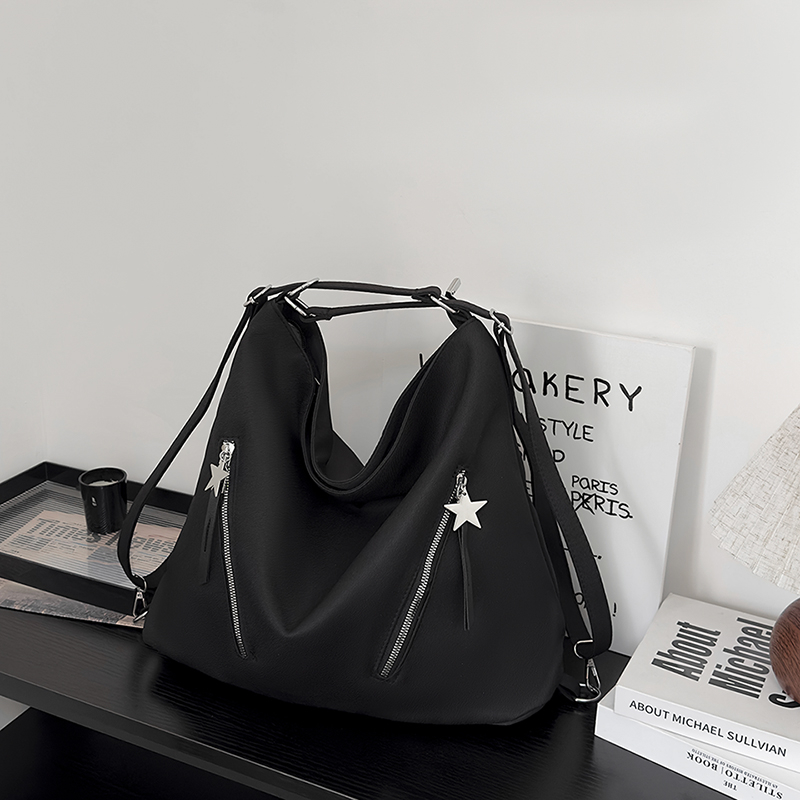 Spring women's fashionable large capacity synthetic leather handbag, casual and simple classic work shoulder bag, popular student fashion crossbo