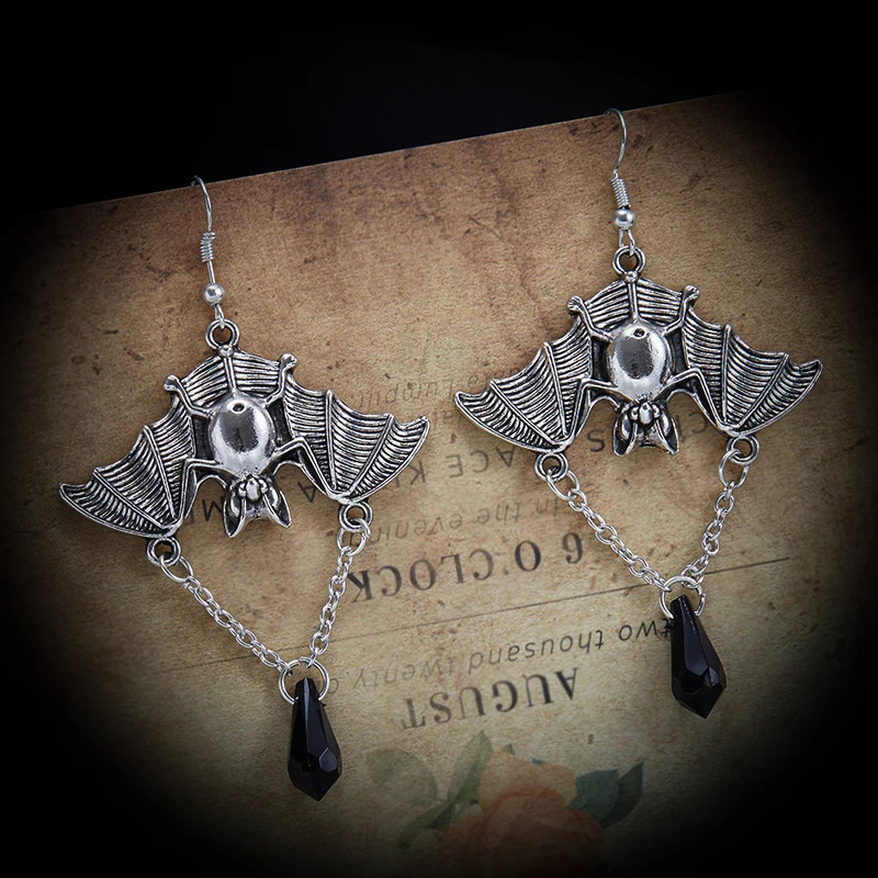 Gothic Bat Earrings for Women Men Night Ghost Festival Punk Rock Hip Hop Earring Party Gift Jewelry 250930
