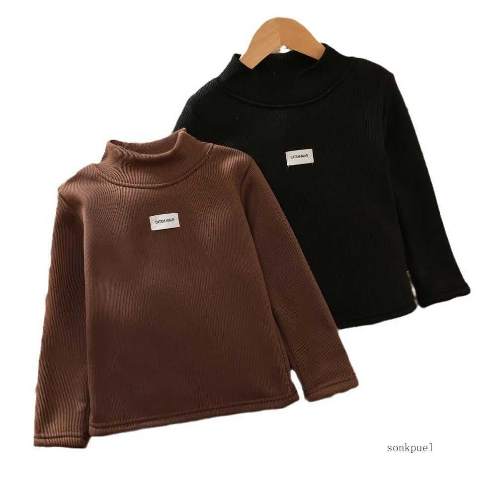 Childrens Autumn Winter Half High Neck Pullover Long Sleeve Bottom Shirt Kids Baby Boys Girls Clothing TopsT251030