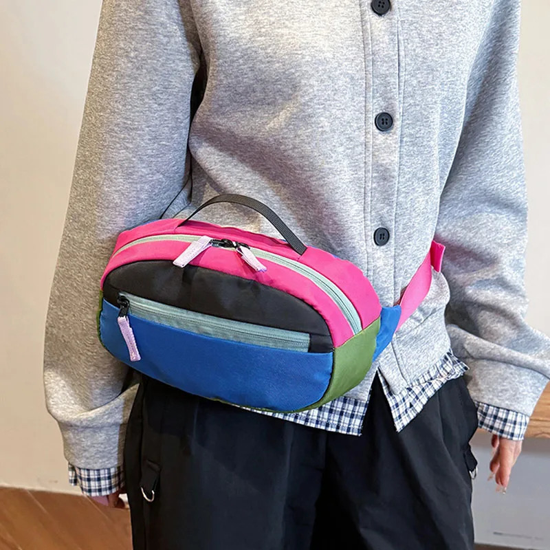 Nylon Women Waist Bag Dopamine Chest Pack Casual Shoulder Bag Sports Unisex Handbags Suitable for shopping Outdoor Crossbody Bag 251030