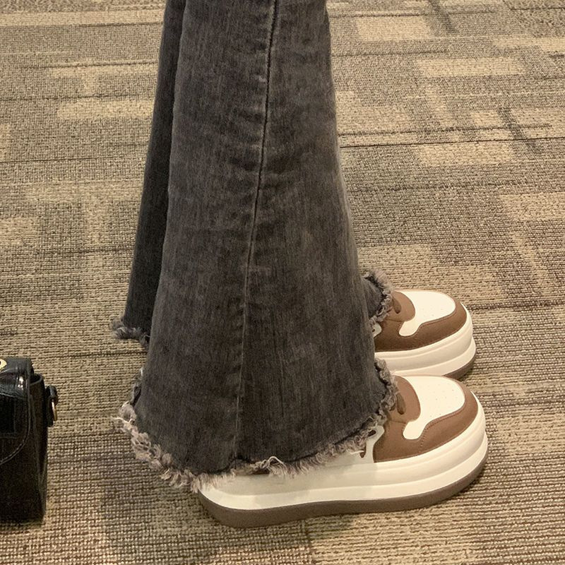 High-value fashion and versatile star big-toe shoes for women autumn campus style round toe increase height versatile student board shoes2025