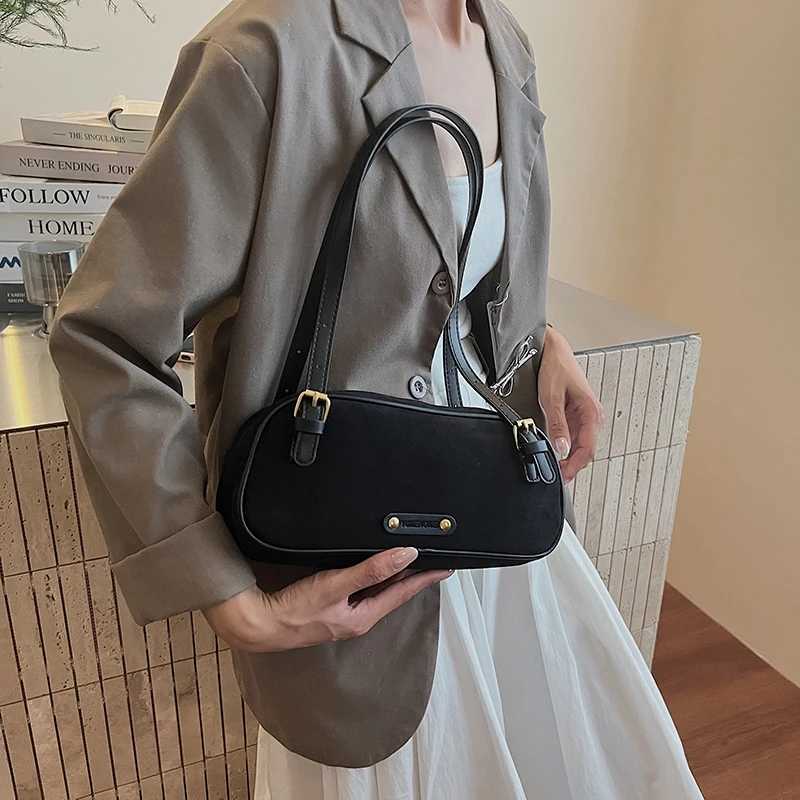 Designer bag LEFTSIDE Wen Faux Suede Shoder Bag 2025 Winter New Fi Underarm Bag Luxury Brand Designer Handbags and Purses Y251029