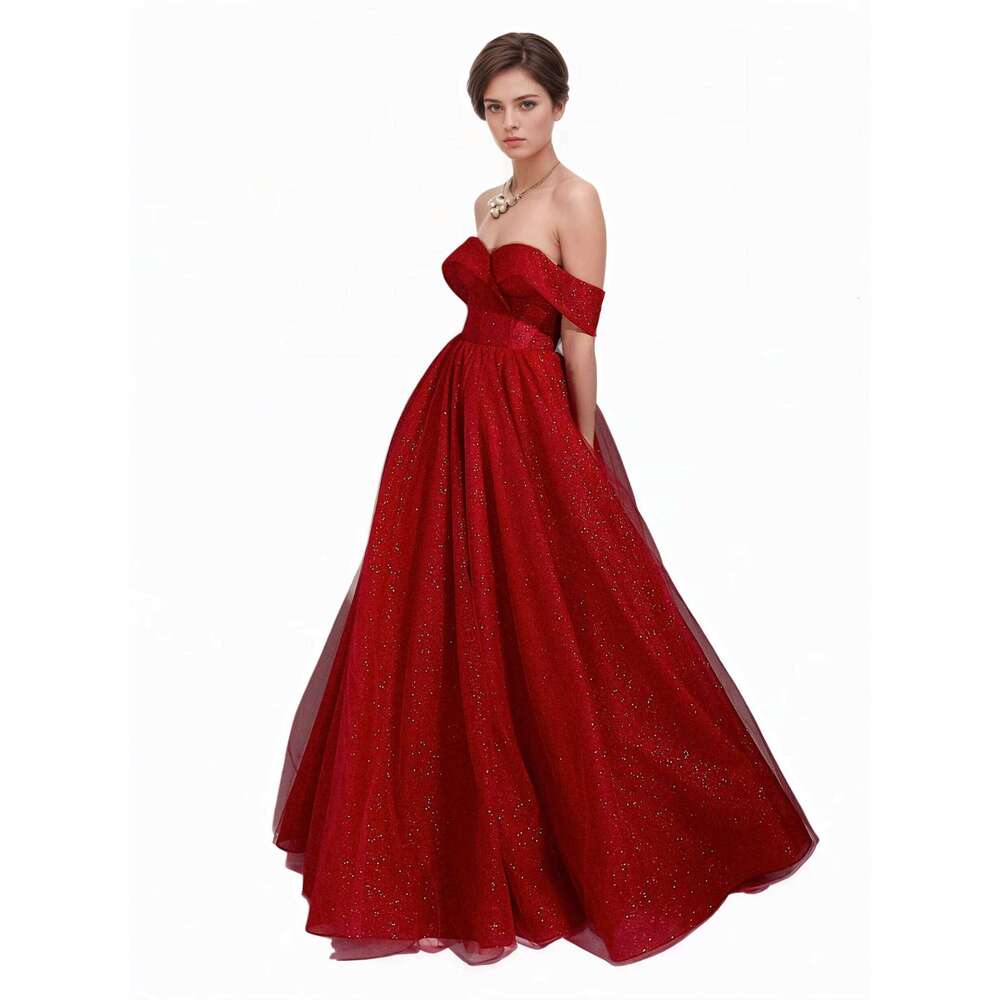 2025 New Solid Pleated Long Sleeve Two-Piece Midi prom