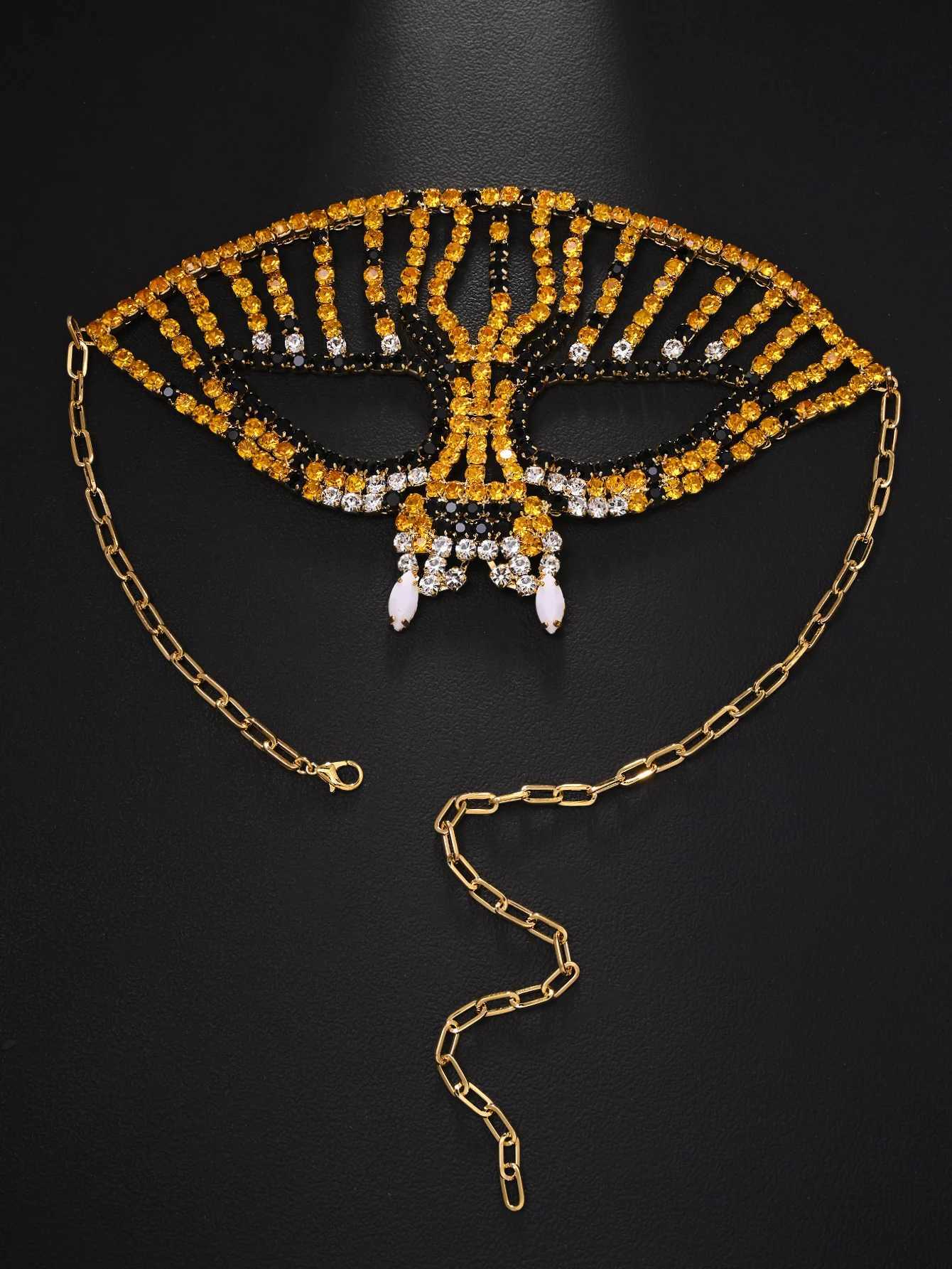 StoneFans Halloween Popular Beast Diamond Mask Exaggerated Personality Colorful Diamond Mask Accessories GiftW251029