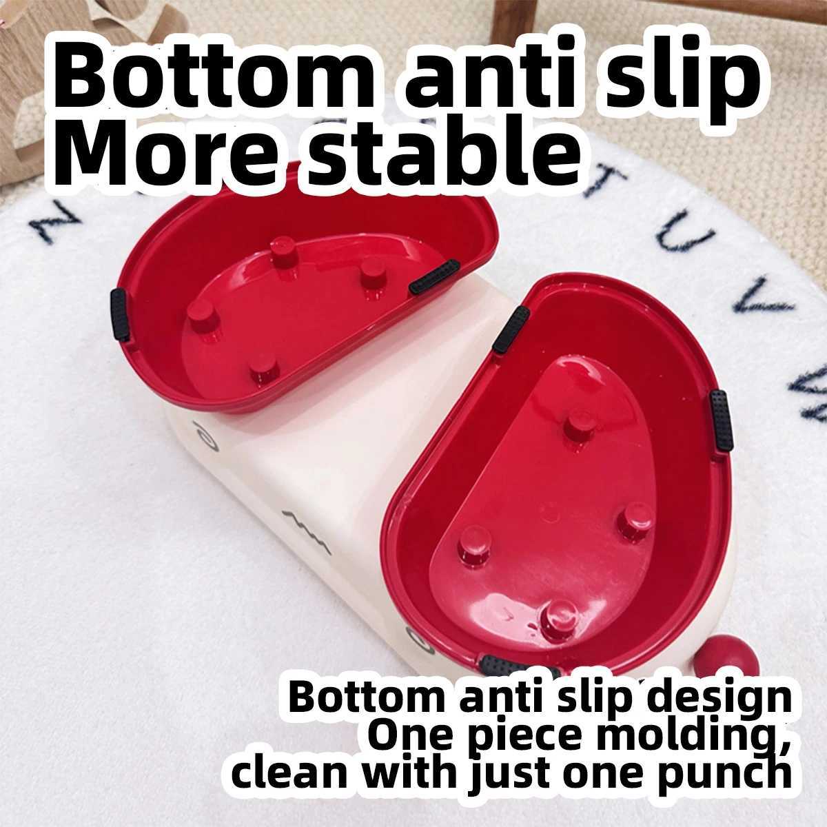 Pet Feeder HighStand Dual Bowl Cat Bowl Simulation Knock over Neck Protection TwoInOne Design for Feeding Kittens J251113