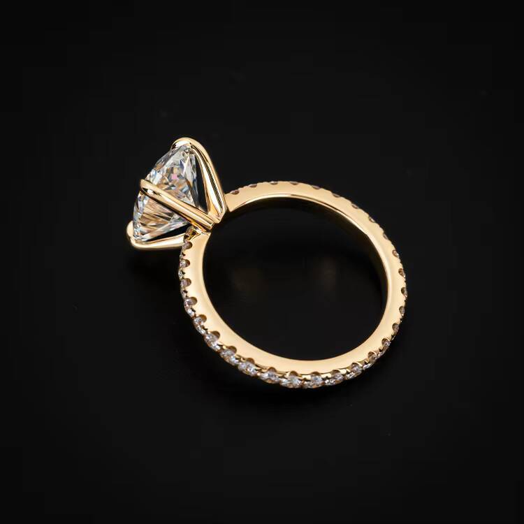 Redleaf Custom 18K Yellow Gold 3CT Oval Lab Grown Diamond Engagement Wedding Ring Brand 18K Yellow Gold 3CT Oval Diamond Ring