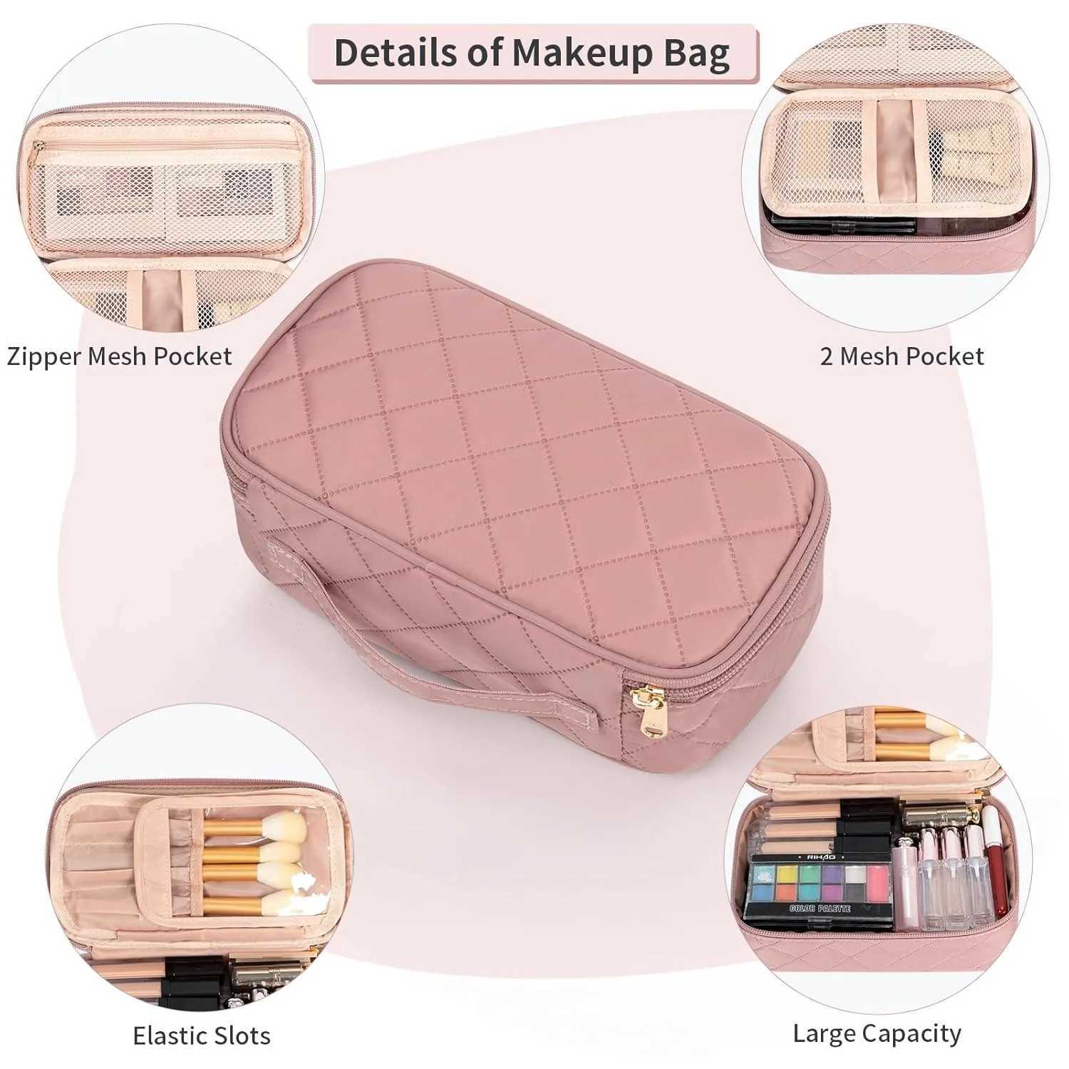 Small Cosmetic BagPortable Cute Travel Makeup Bag for Women and girls Makeup Brush Organizer cosmetics Pouch Bags J2511151