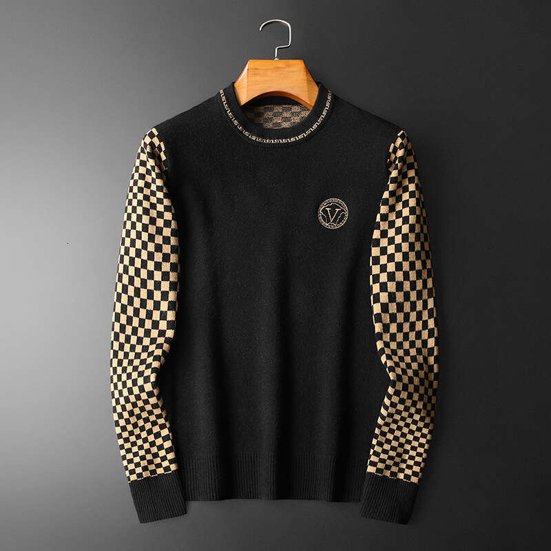 2025 New Winter Men's Wool Round Neck Knitted Sweater Base Shirt 23863P135 Long Stock Available