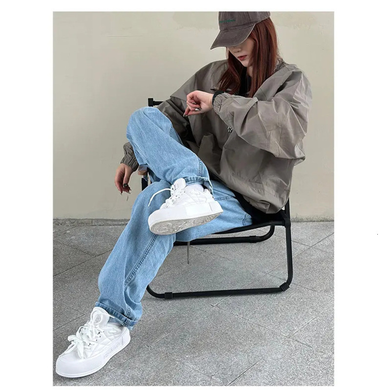 Jifffly x Q.VONTON Women's Versatile White Thick-Soled High-Heeled Casual Sports Plank Shoes 2025 New Style Comfortable Breathable Anti-Slip
