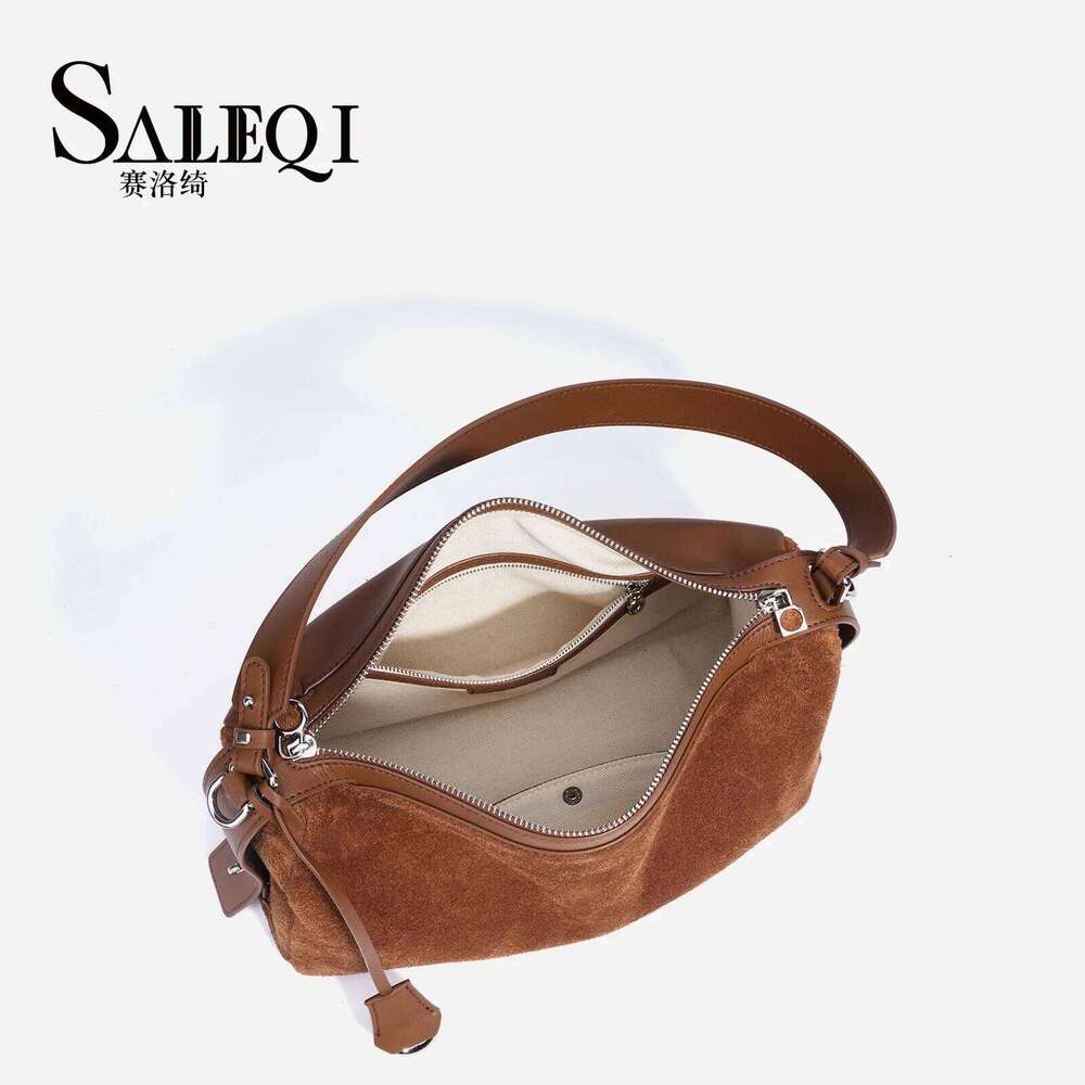 Matte Suede Cow Leather Big Casual Tote Women's Designer Brand Shoulder Crossbody Bag Genuine Grade Ladies New in Handbag