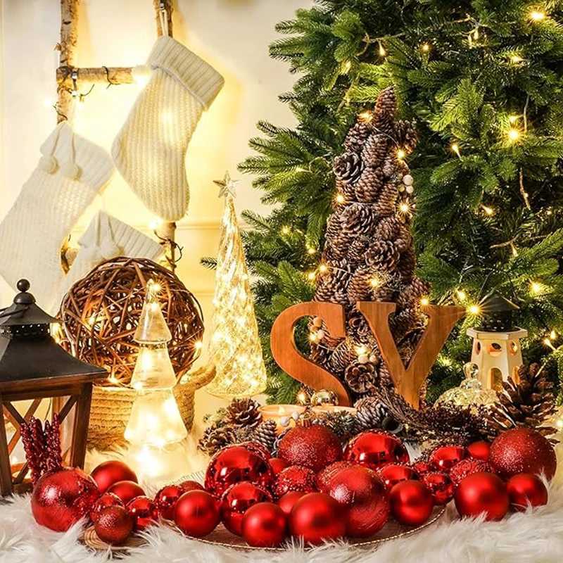 24pcs 346cm Christmas Balls Christmas Tree Ornaments Ball Xmas Hanging Tree Pendants Home Party Christmas Decor New Year Gifts C251030