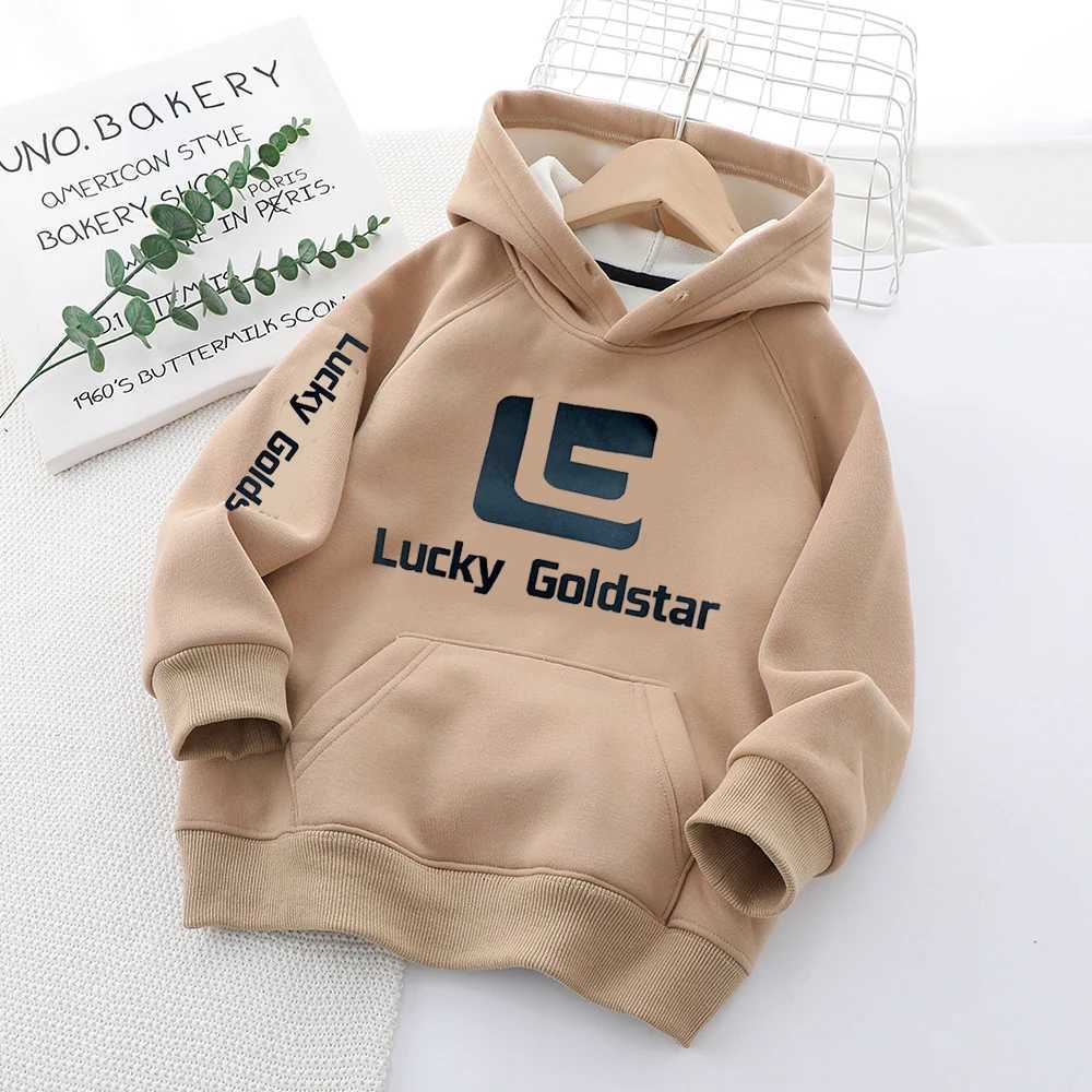 312 Years New Autumn Winter Boys Hoodies Lined With Plush Lining Thick Keep Warm Letter Hooded Sweatshirt For KidsT251030