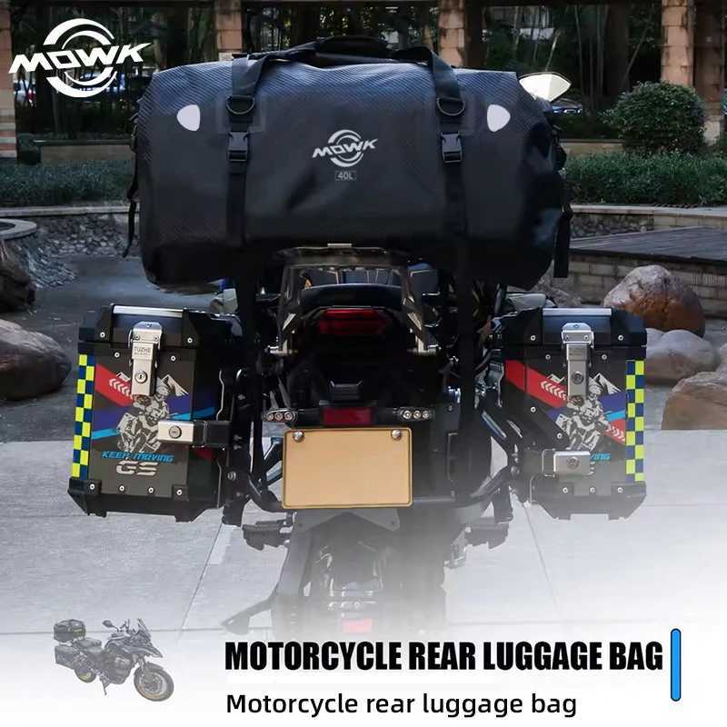 MOWK Motorcycle Tail Bags Waterproof Back Seat Bags 4066L Outdoor Cycling Reflective Motorbike Luggage Travel Bag Moto Dry Bags H251029