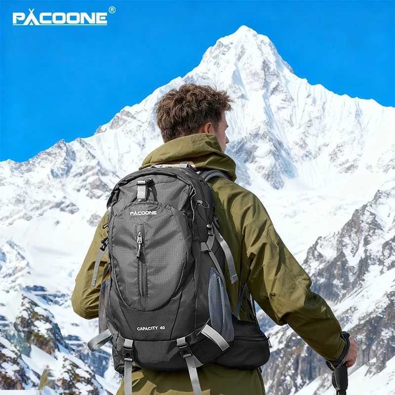 40L Travel Backpack Camping Men Large Hiking Bag Tourist Rucksack Outdoor Sports Climbing Mountaineering Bag Luggage H251029
