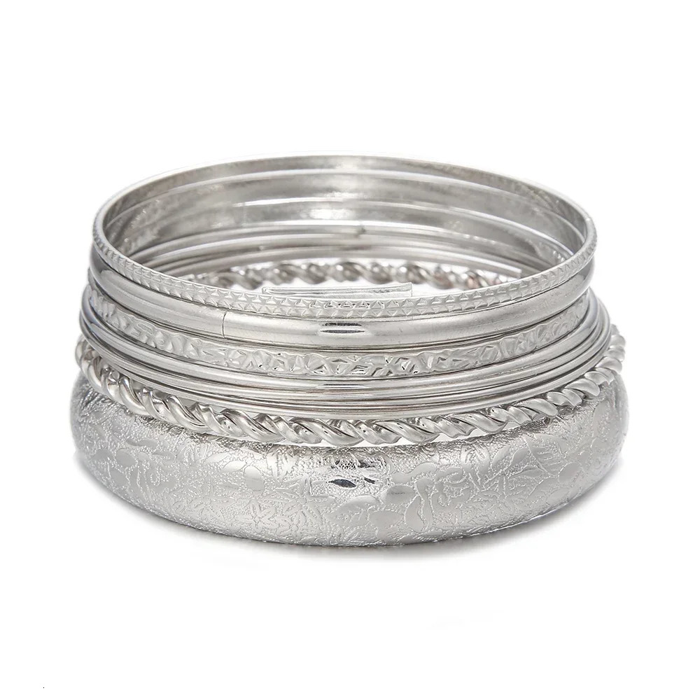 Fashion Boho Punk 10PcsSets Cuff Bracelets Bangles For Women Love Pulseiras Bangle Set Feminina Jewelry Charm Gifts 251028