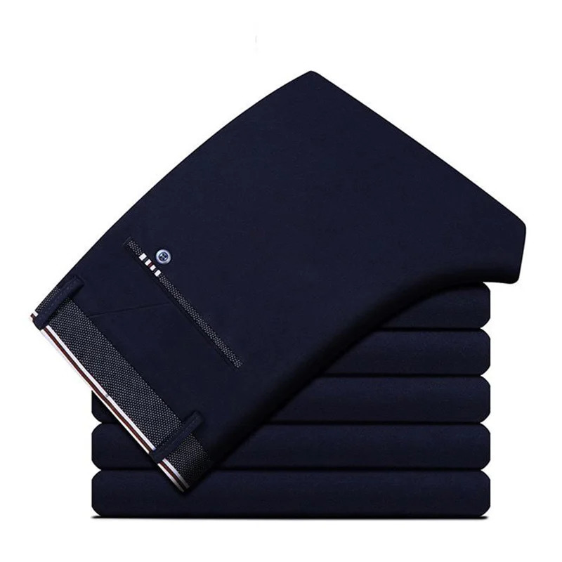 Spring Autumn Mens Business Suit Pants Male Summer Thin Formal Solid Long Dress Straight Baggy Office Trousers Drop 251028