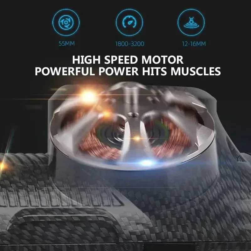 Fascial Massage Gun Electric Percussion Pistol Massager Body Neck Back Deep Tissue Muscle Relaxation Massage Gun Fitness J251030