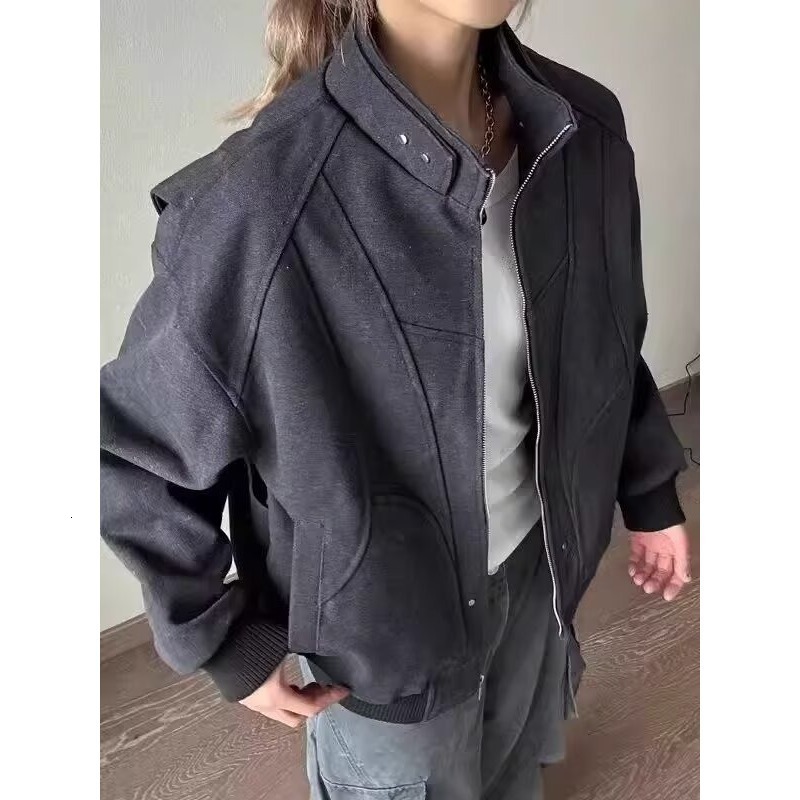 American Style Apricot Workwear Jacket Designer Jacket For Men Spring And Autumn Coat With High-end Feel Stylish And Cool Oversized Stand Collar Jacke