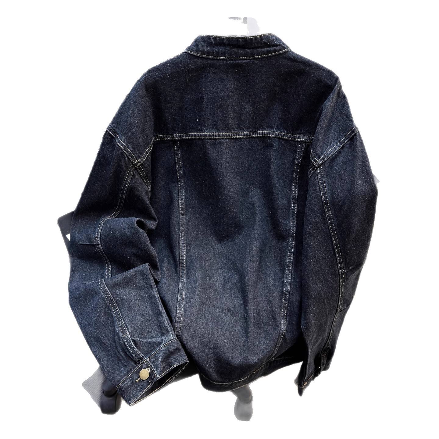 Denim Jacket For Men And Women Autumn Washed Vintage Trendy Designer Coat Loose Casual Stand Collar Jacket