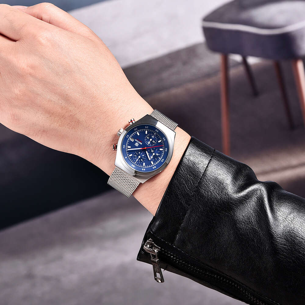 BENYAR Chronograph Calendar Luminous New Fashion Business Men's Simple Quartz Watch BY-5200