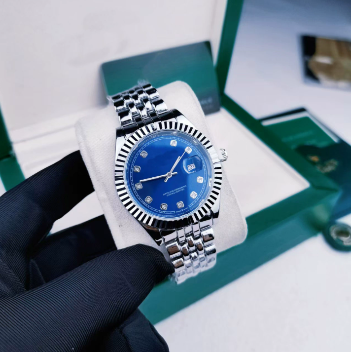 new mens watches Luxury wristwatches fashion Black Dial With Calendar Bracklet Folding Clasp Master quartz Men watch 41MM gift