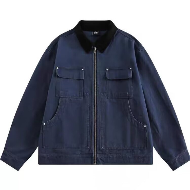 American Style Simple Versatile Workwear Jacket For Men And Women Spring And Autumn Turn-down Collar Designer Jacket Casual Couple Loose Fit Jacket