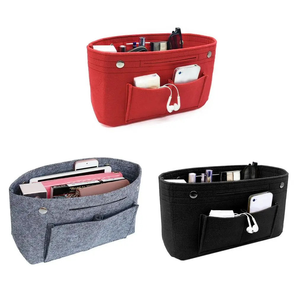 Womens Organizer Handbag Felt Travel Bag Insert Liner Purse Organiser Pouch 251030