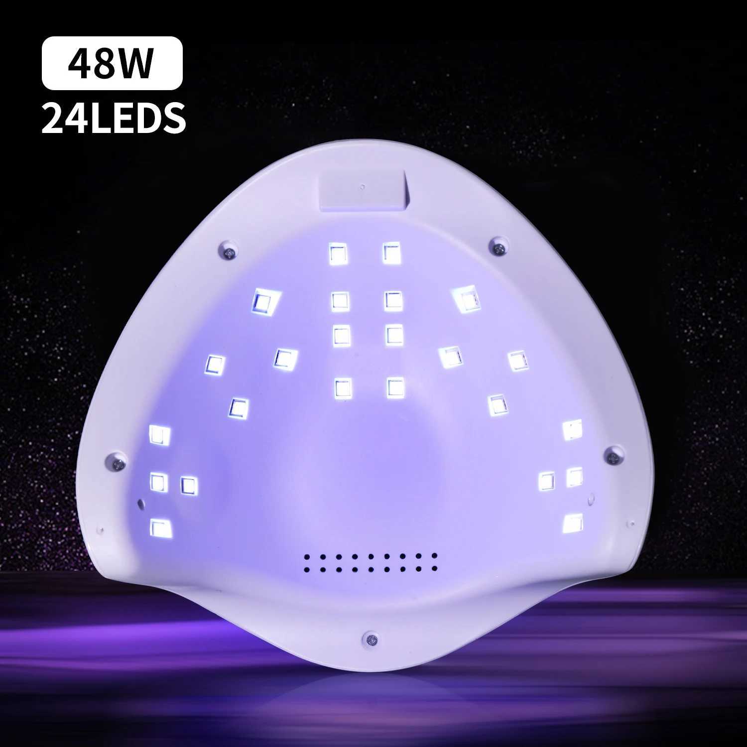 UV LED Nail Lamp 48W for Professional Saloon Fast Nail Gel Dryer With 4 Timers Automatic Sensor LCD Display L251030