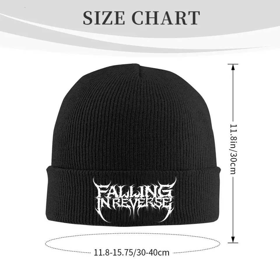 Men Women Beanie Falling In Reverse Heavy Metal Band Merch Winter Warm Knitting Skull Cap Pop Punk Bonnet HatsXJ251030