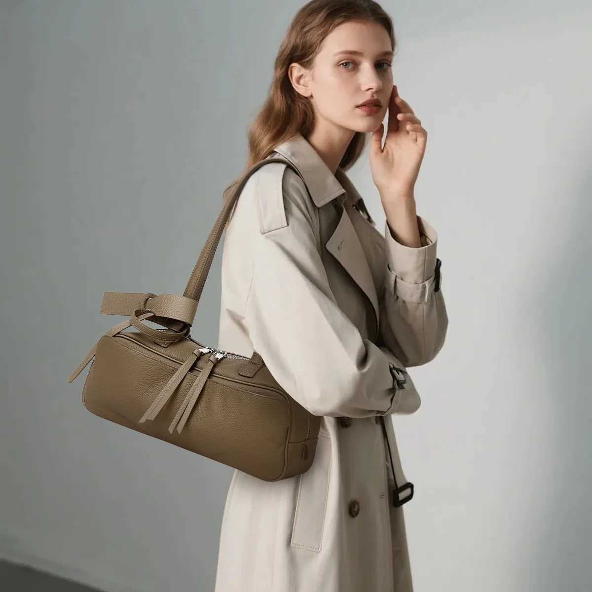 Designer bag Genuine Cow Leather Fi Wens Shoder Bag Travel Tote Luxury Desiger Brand Ladies Handbag Armpit Purse Cowhide New Y251029